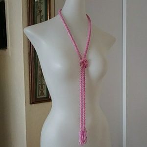 BRAIDED PEARL NECKLANCE.